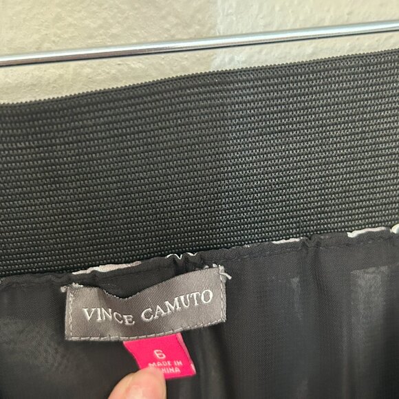 Vince Camuto  Blk/white  flowy skirt full skater mini Size 6 - Picture 6 of 7